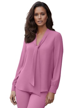 Long Sleeve Bow Blouse