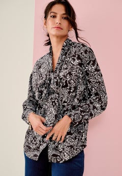 Long Sleeve Bow Blouse