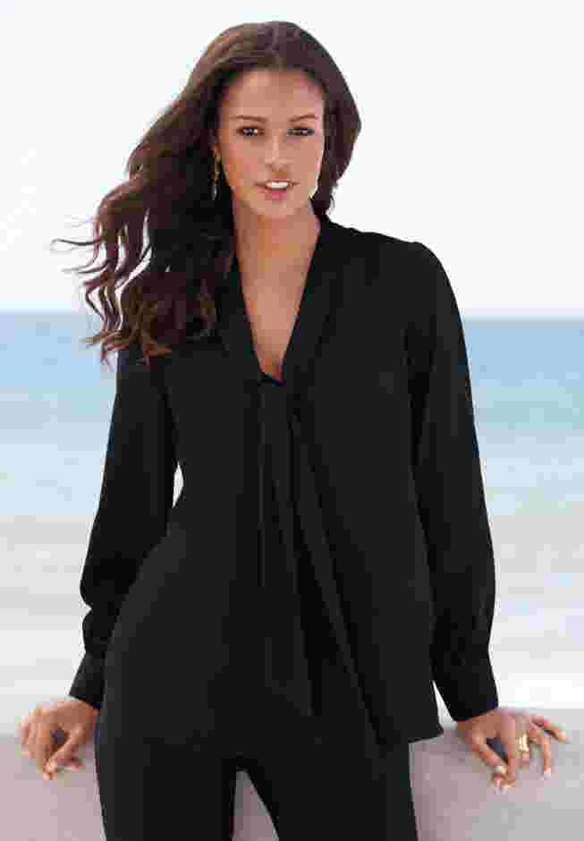 Long Sleeve Bow Blouse image number 0