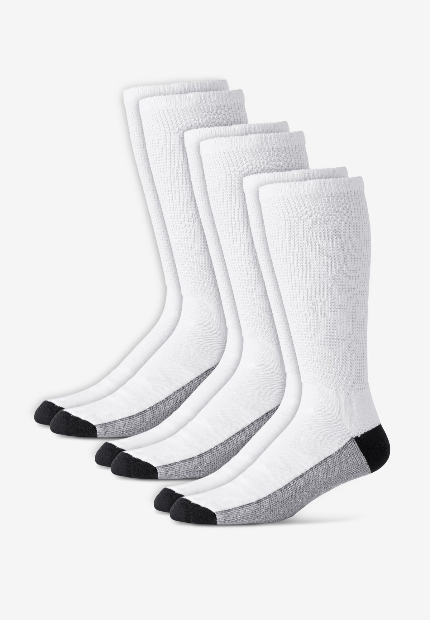 Full Length Cushioned Crew Socks 3-Pack image number 0