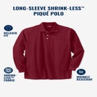 Long-Sleeve Shrink-Less™ Cotton Polo Shirt image number null