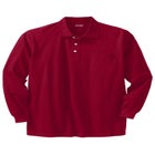 Long-Sleeve Shrink-Less&trade; Cotton Polo Shirt image number null