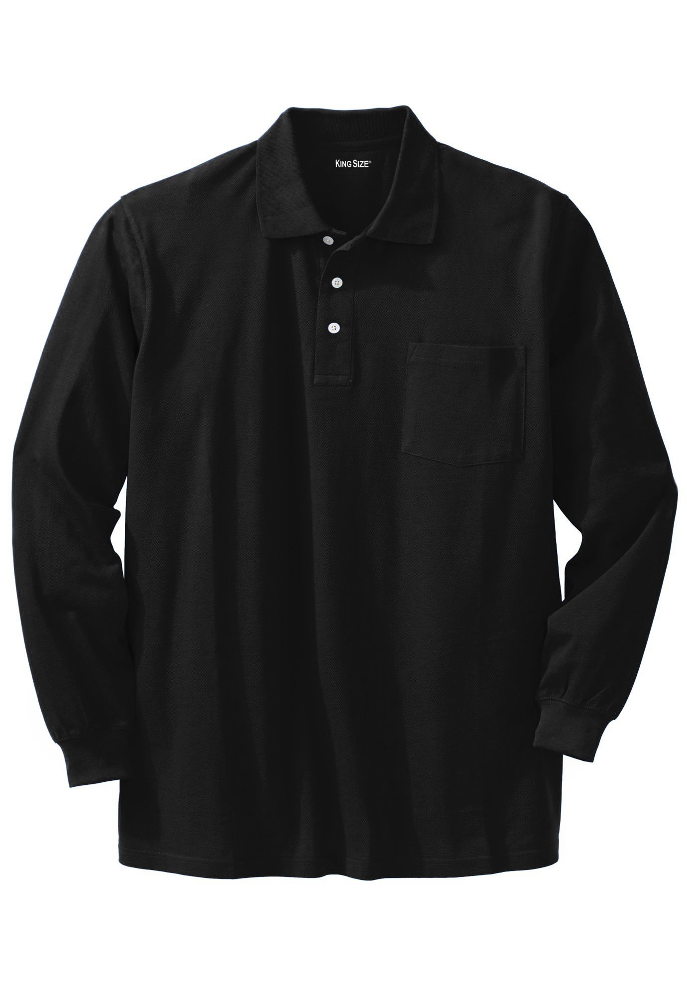 Long-Sleeve Shrink-Less™ Cotton Polo Shirt image number 0