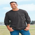 Shrink-Less™ Lightweight Long-Sleeve Crewneck Pocket T-Shirt image number null