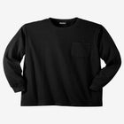 Shrink-Less&trade; Lightweight Long-Sleeve Crewneck Pocket T-Shirt image number null