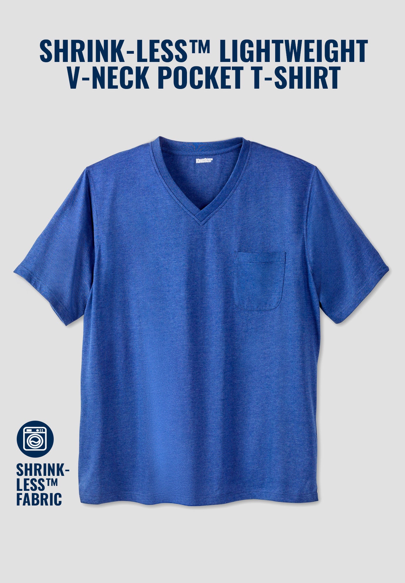 Shrink-Less Lightweight V-Neck Pocket T-Shirt image number 4