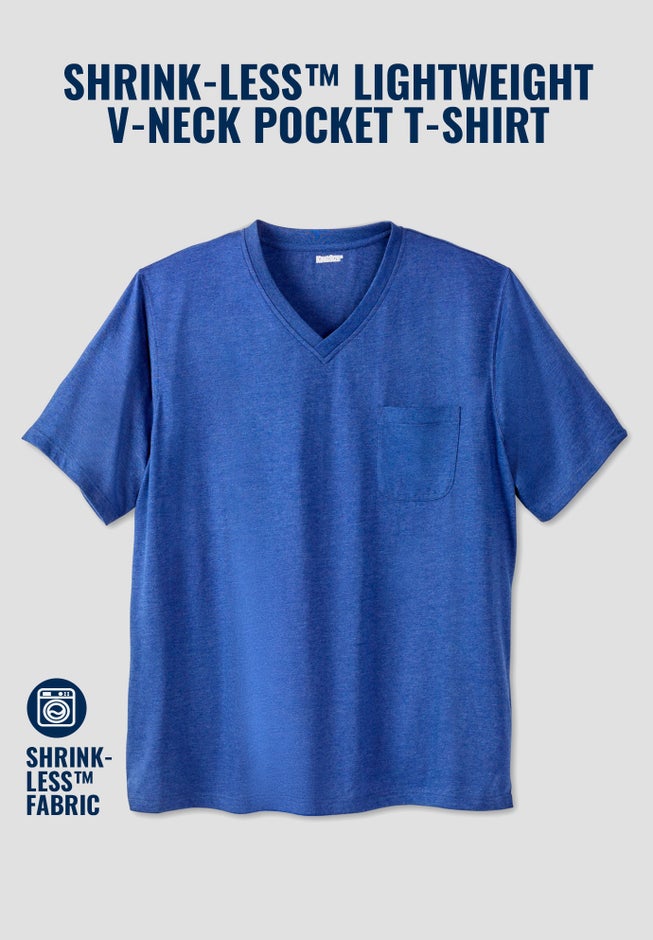 Shrink-Less Lightweight V-Neck Pocket T-Shirt image number 4