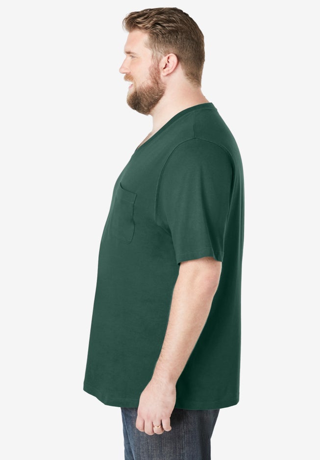 Shrink-Less Lightweight V-Neck Pocket T-Shirt image number 2