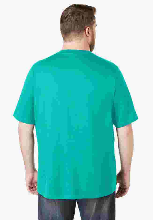 Shrink-Less Lightweight V-Neck Pocket T-Shirt image number 1