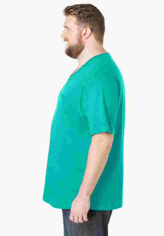Shrink-Less Lightweight V-Neck Pocket T-Shirt image number 2