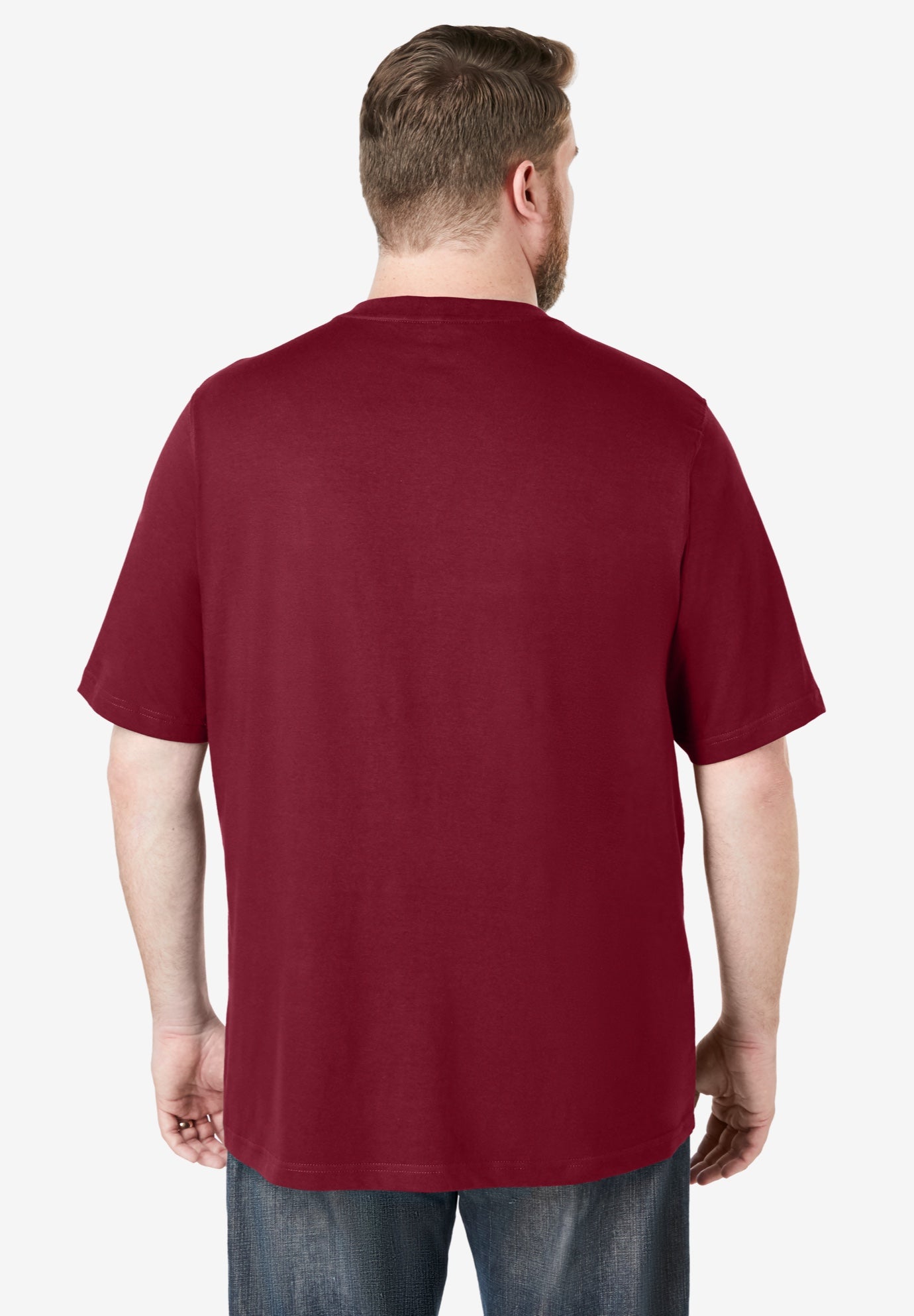 Shrink-Less Lightweight V-Neck Pocket T-Shirt image number 1