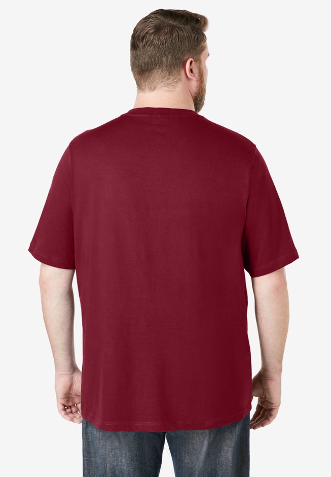Shrink-Less Lightweight V-Neck Pocket T-Shirt image number 1