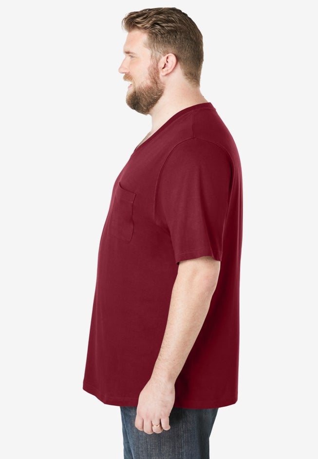 Shrink-Less Lightweight V-Neck Pocket T-Shirt image number 2