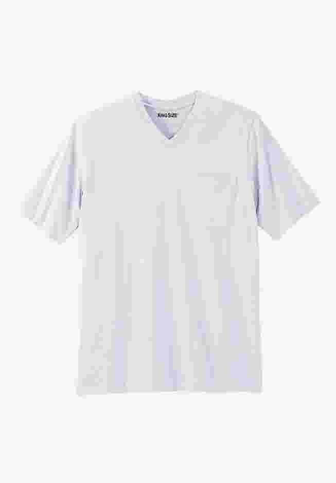 Shrink-Less Lightweight V-Neck Pocket T-Shirt image number 0
