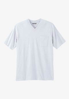 Shrink-Less Lightweight V-Neck Pocket T-Shirt