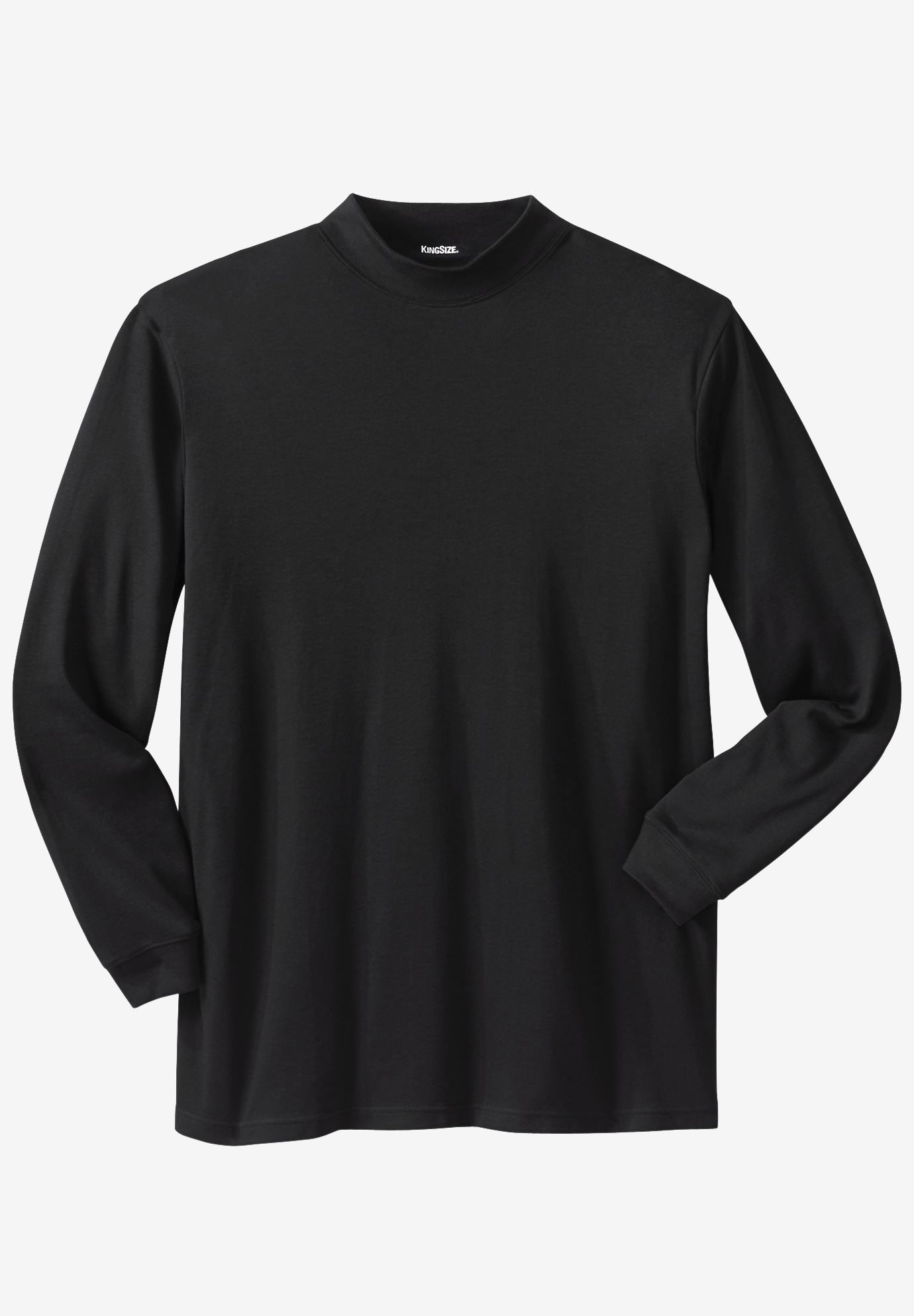 Mock Turtleneck Long-Sleeve Cotton Tee image number 0