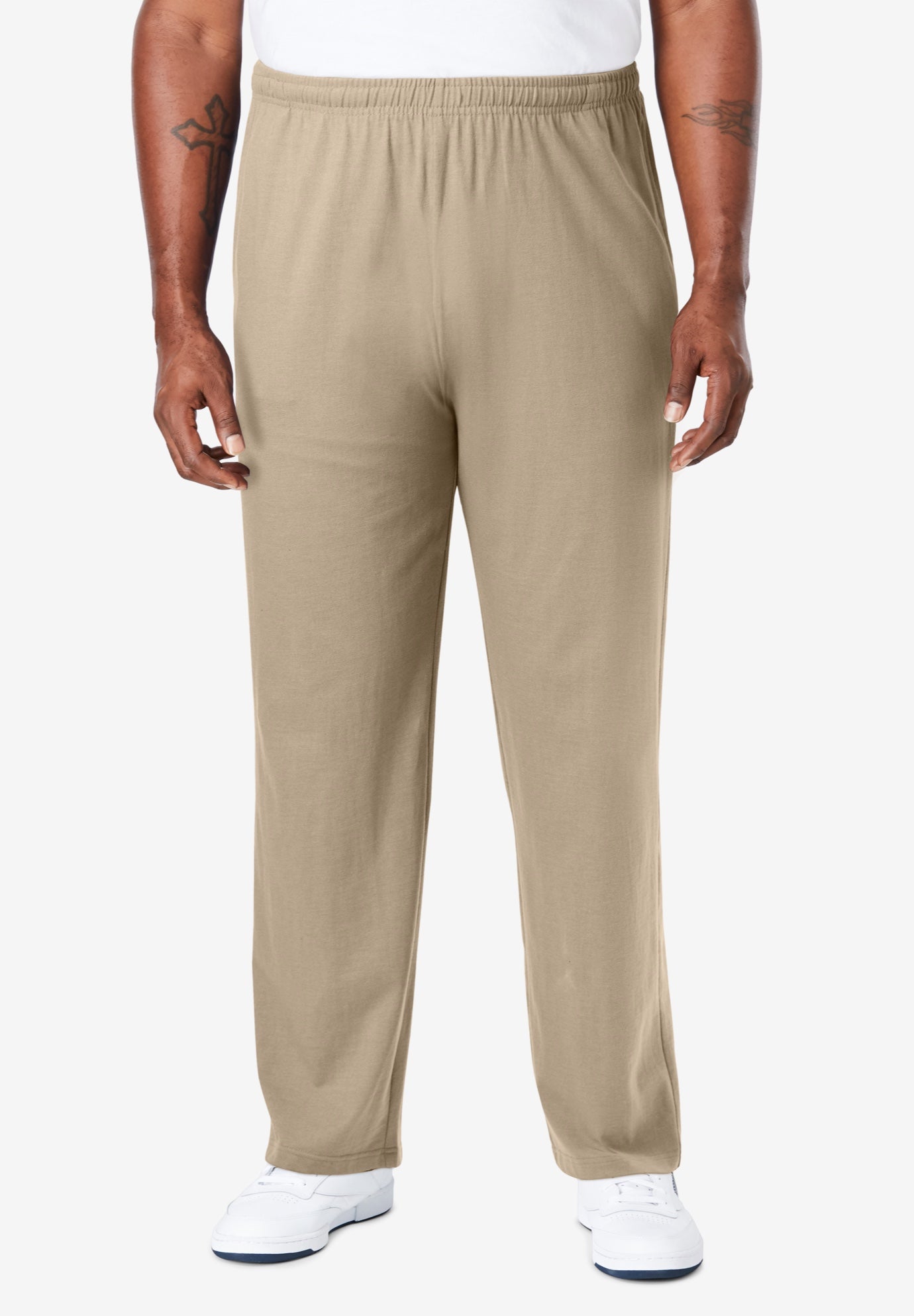 Lightweight Jersey Open-Bottom Sweatpants image number 0