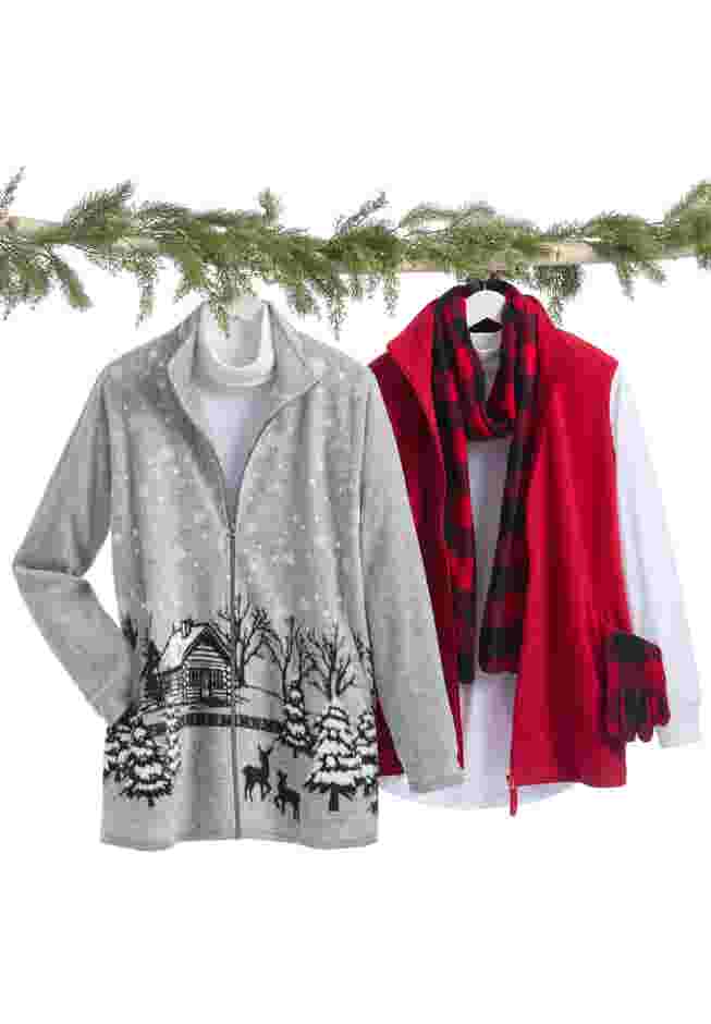 Zip-Front Microfleece Jacket image number 3