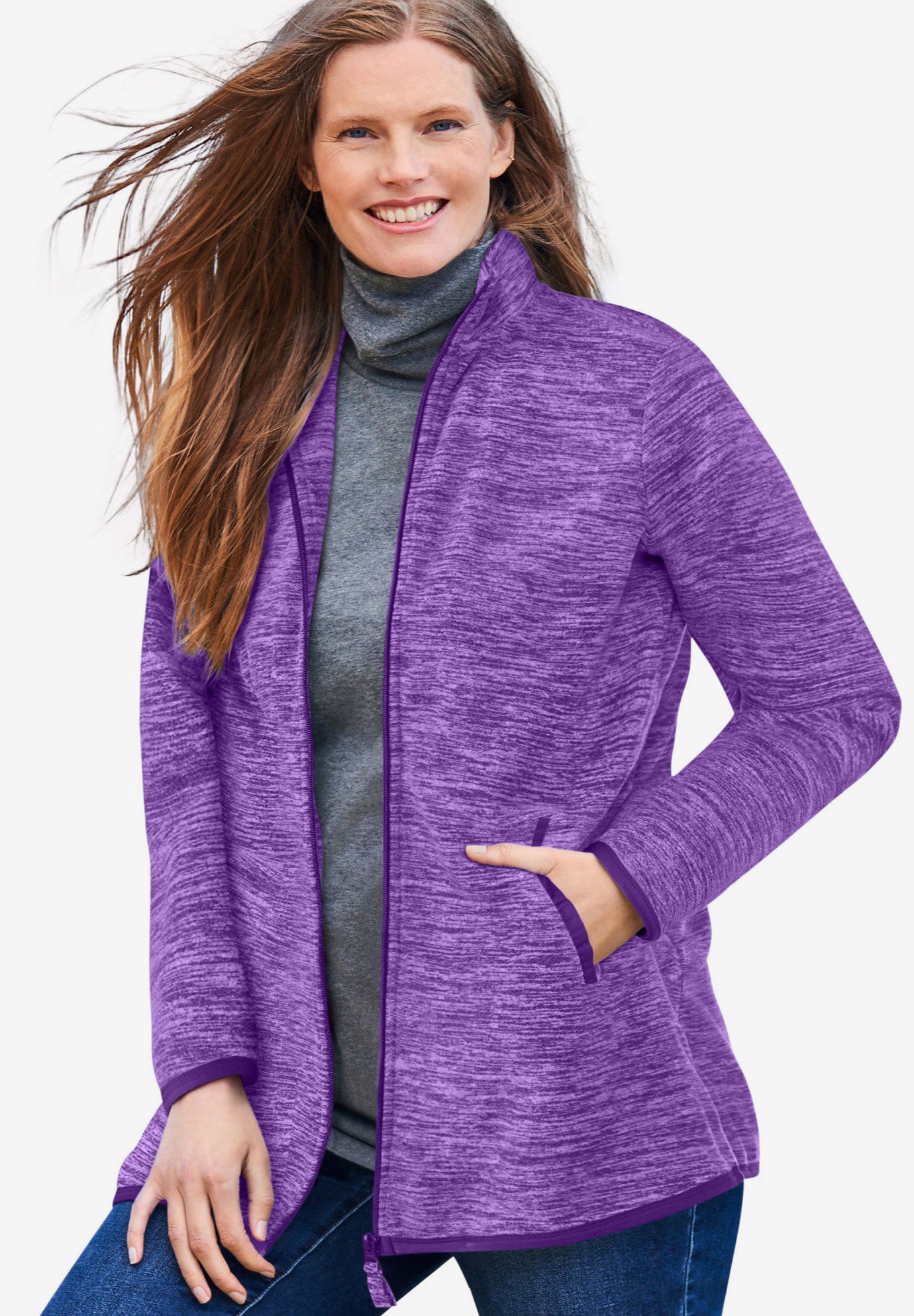 Zip-Front Microfleece Jacket image number 0