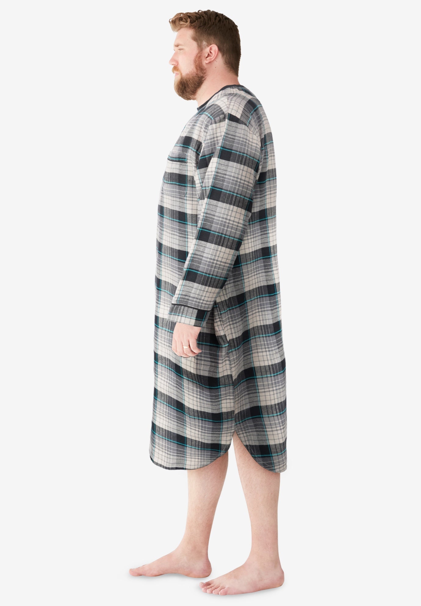 Plaid Flannel Nightshirt image number 3