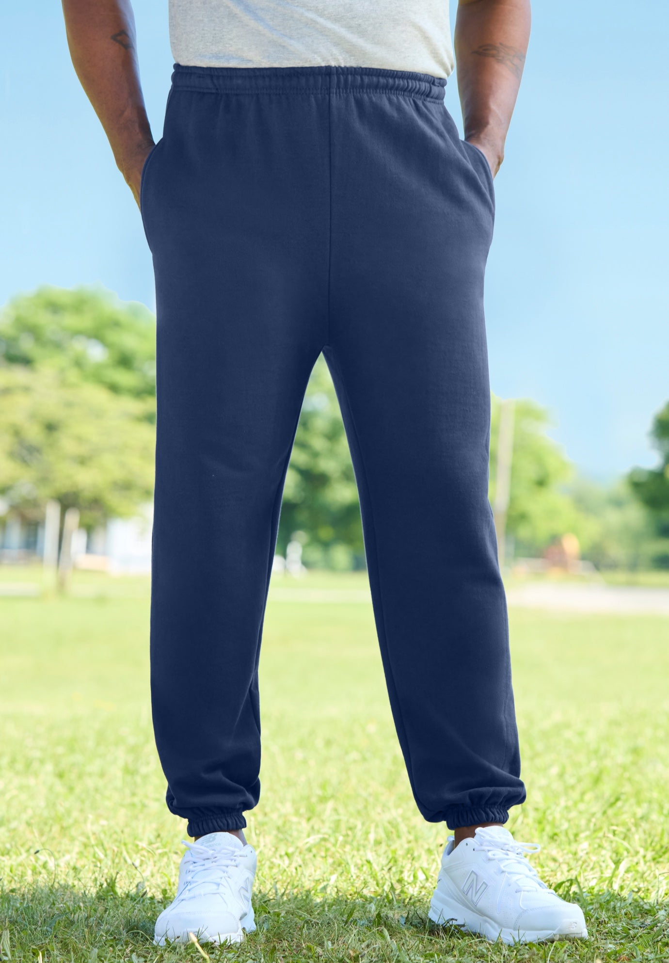 Fleece Elastic Cuff Sweatpants image number 1