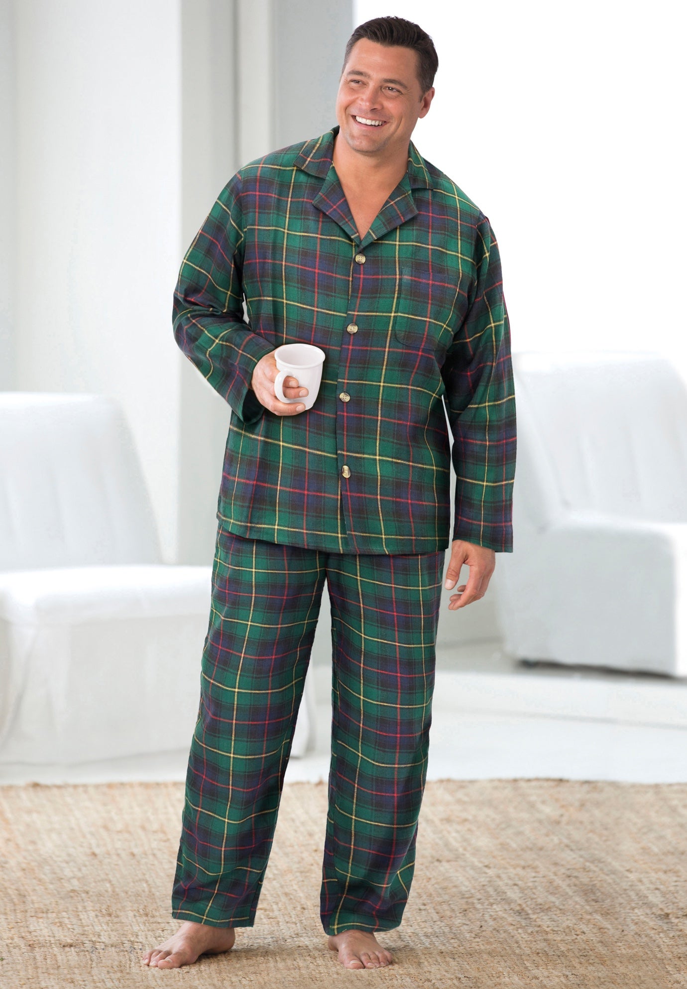 Plaid Flannel Pajama Set image number 3
