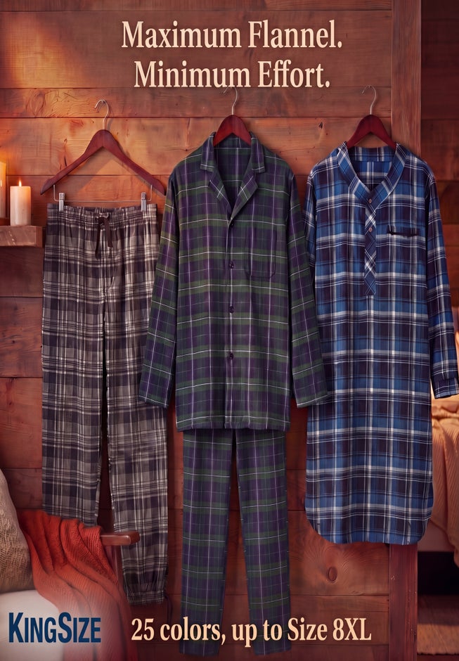 Plaid Flannel Pajama Set image number 3
