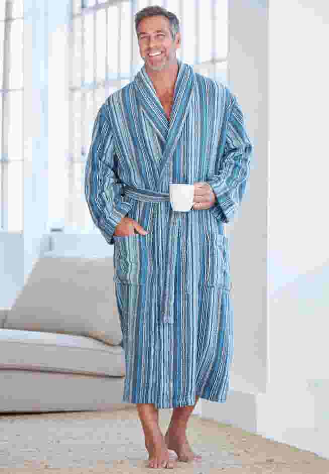 Terry Bathrobe with Pockets image number 3