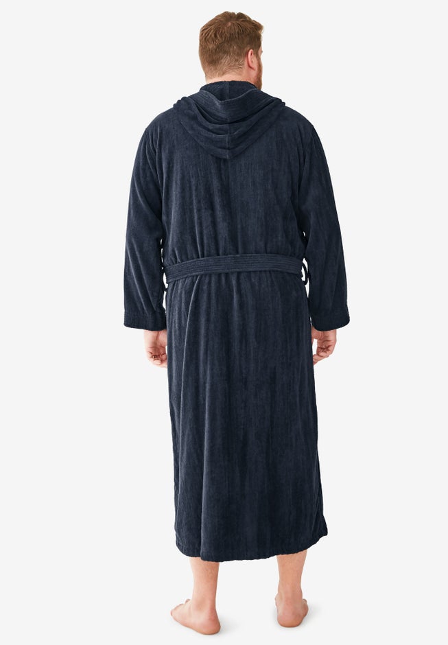 Terry Velour Hooded Maxi Robe image number 1