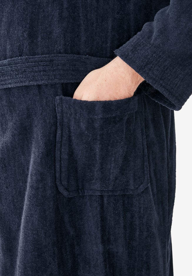 Terry Velour Hooded Maxi Robe image number 3