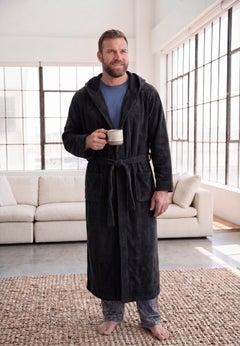 Terry Velour Hooded Maxi Robe