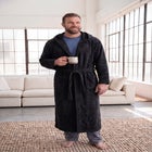Terry Velour Hooded Maxi Robe image number 0