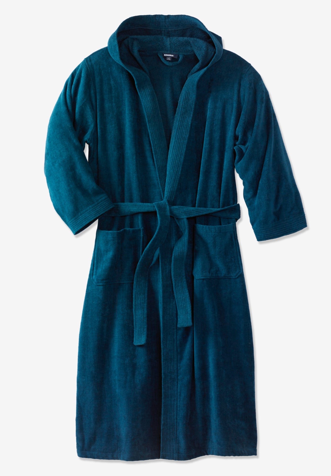Terry Velour Hooded Maxi Robe image number 0