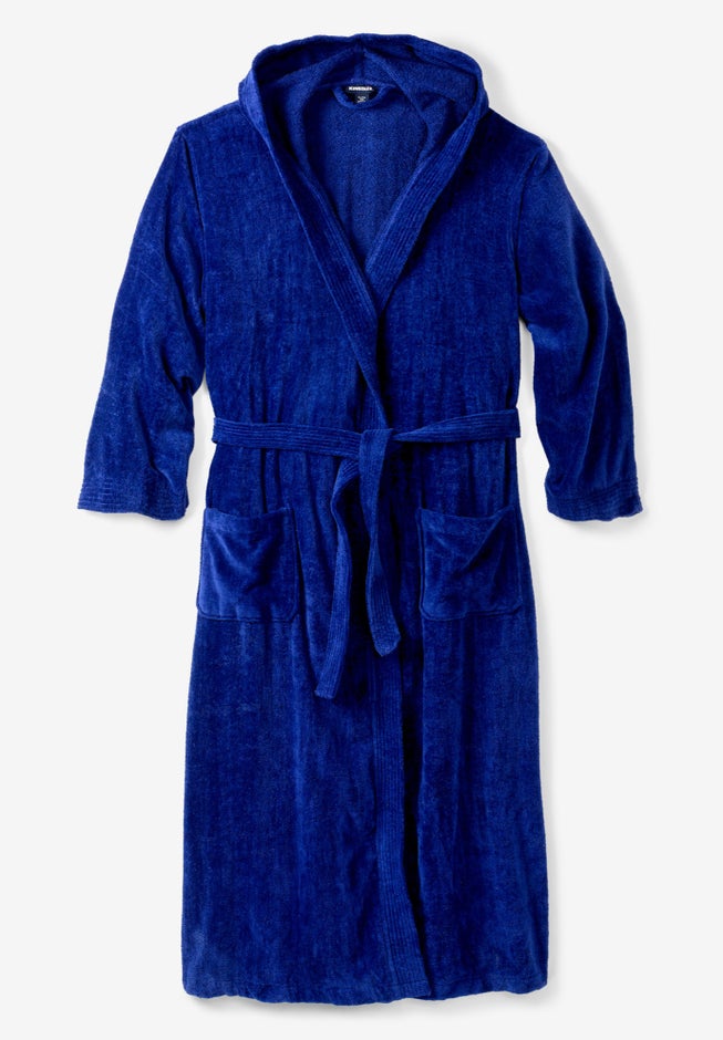 Terry Velour Hooded Maxi Robe image number 0