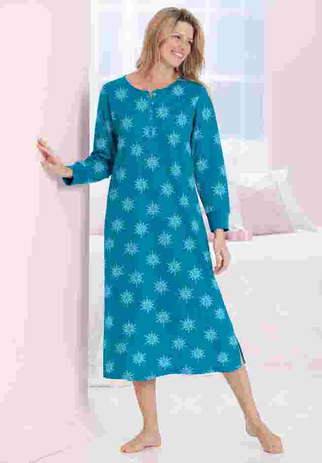 Thermal Henley Nightgown image number 0