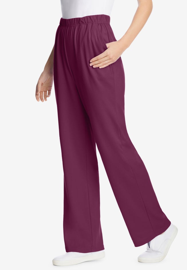 7-Day Knit Wide-Leg Pull-On Pants image number 2