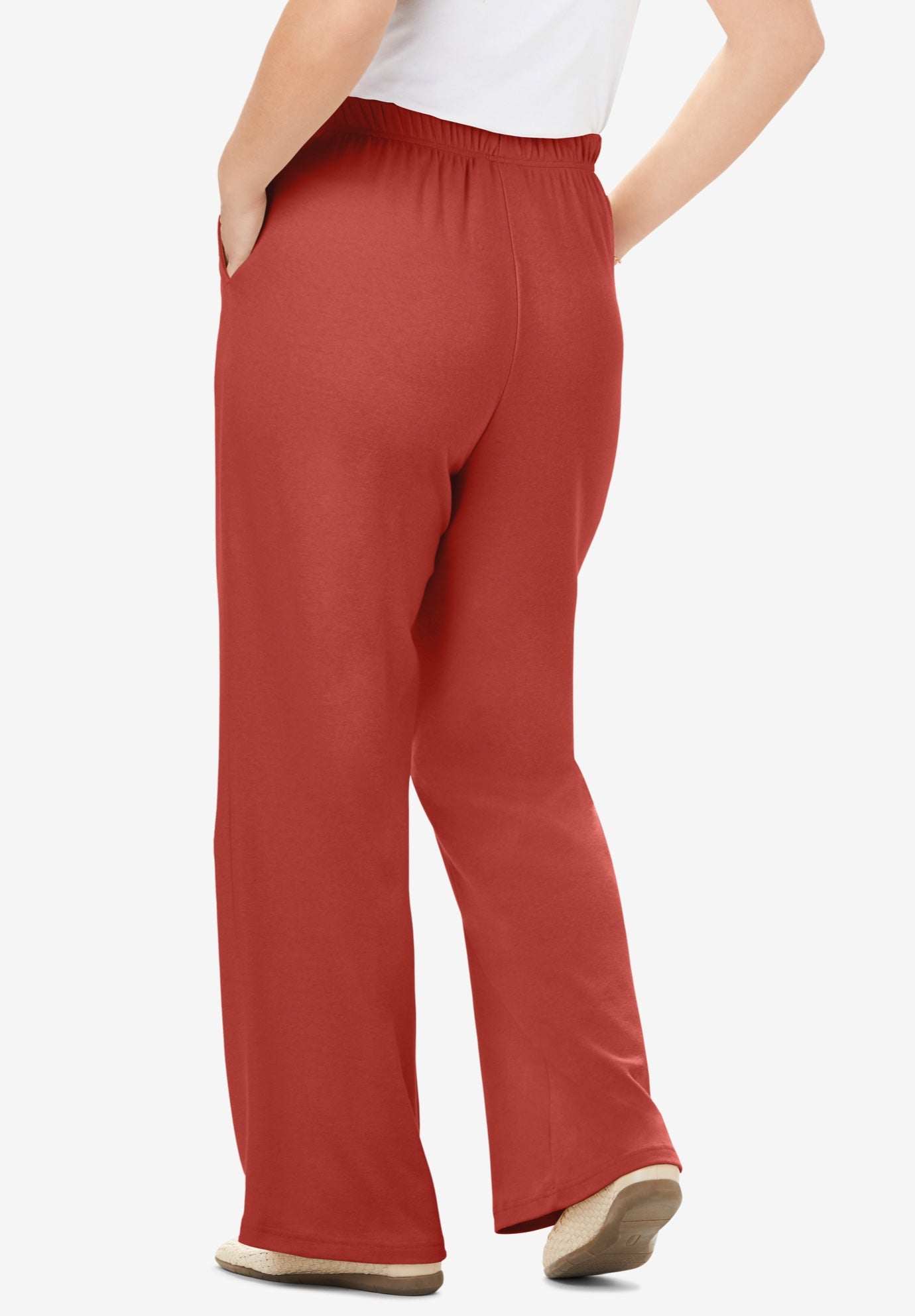 7-Day Knit Wide-Leg Pull-On Pants image number 1