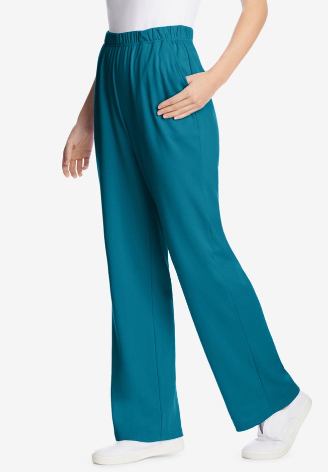7-Day Wide-Leg Elastic-Waist Stretchy Knit Pant image number 2