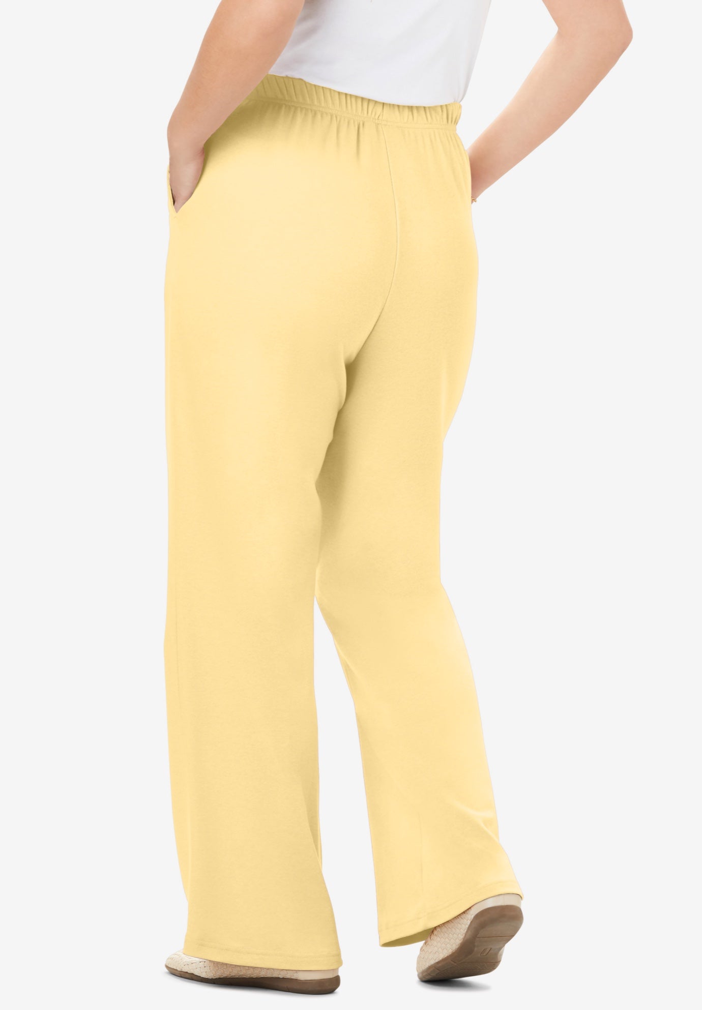 7-Day Wide-Leg Elastic-Waist Stretchy Knit Pant image number 1