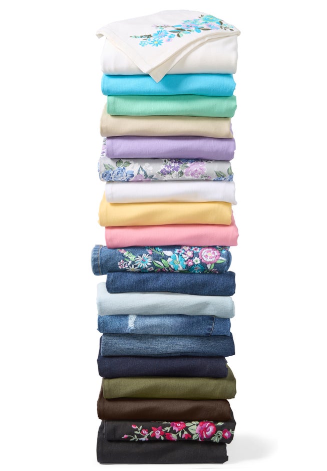 Straight-Leg Stretch Denim Five-Pocket Jeans image number 5