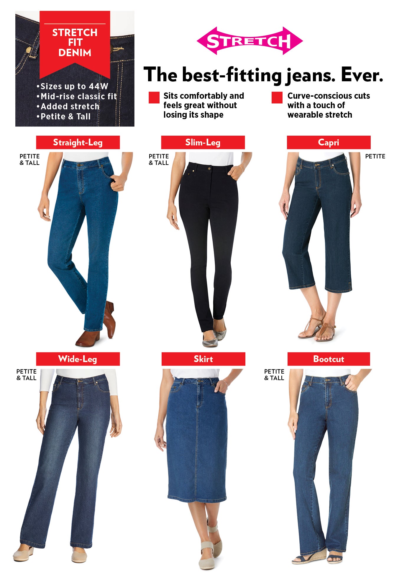 Straight-Leg Stretch Denim Five-Pocket Jeans image number 3