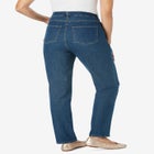 Straight-Leg Stretch Denim Five-Pocket Jeans image number null