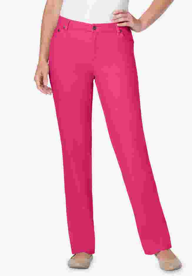 Straight-Leg Stretch Denim Five-Pocket Jeans image number 0