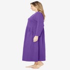 Long Snap-Front Knit Lounger image number null