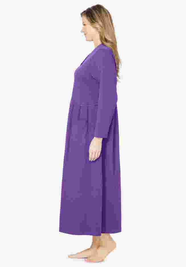 Long Snap-Front Knit Lounger image number 2
