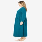 Long Snap-Front Knit Lounger image number null