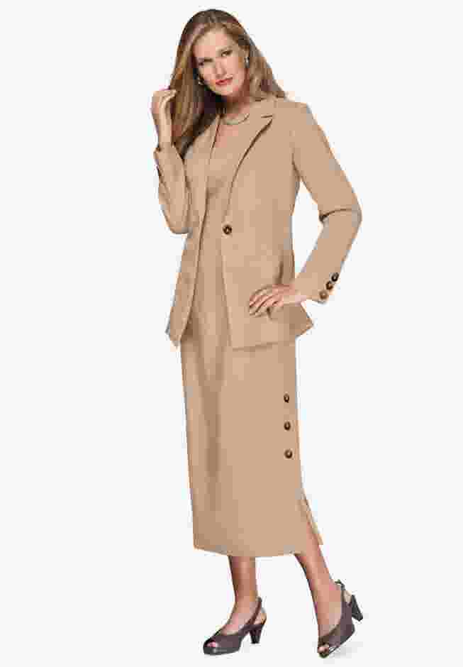 Side Button Suit Jacket Dress image number 0