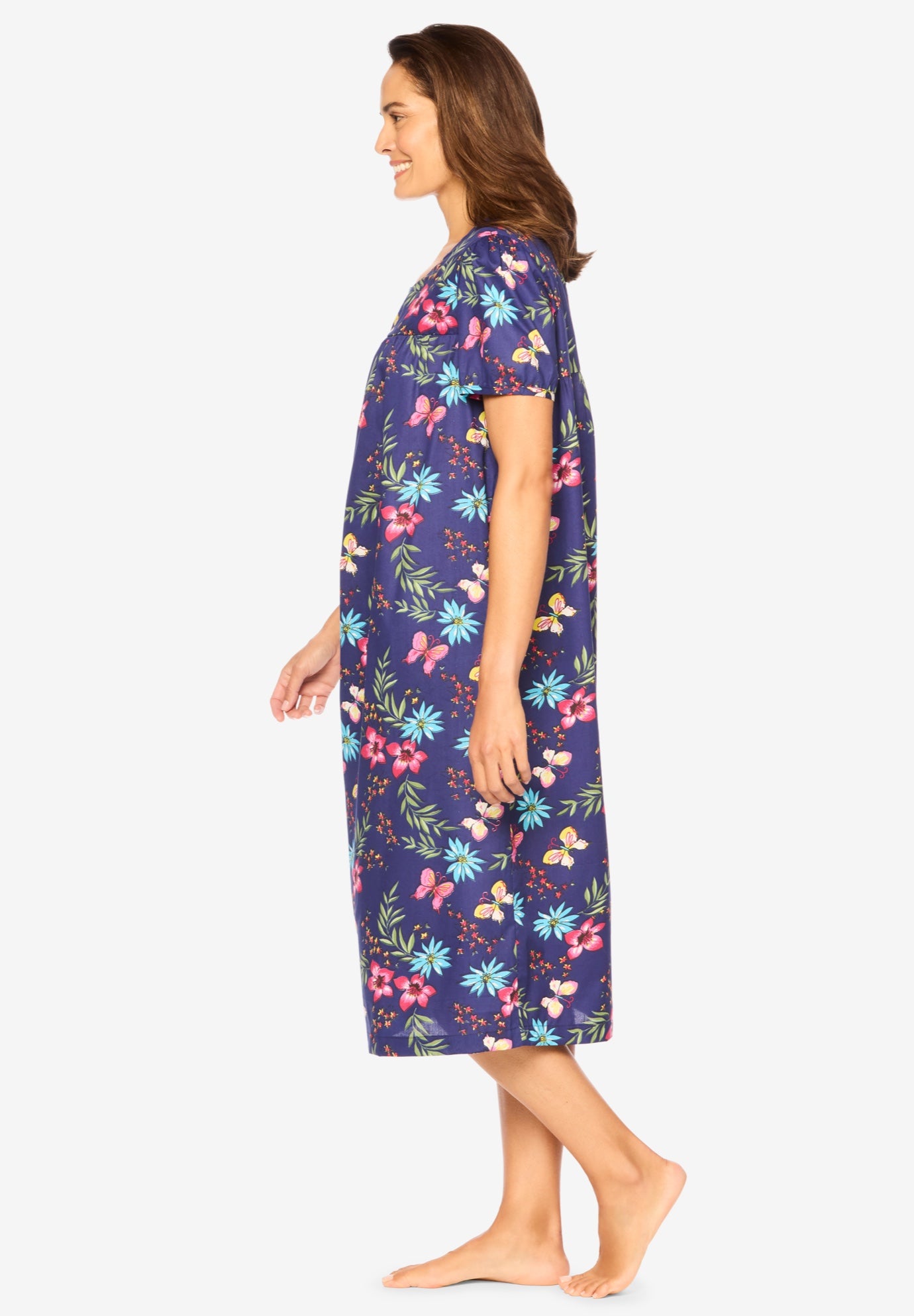 Short Print Shirred Lounger image number 2