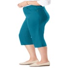 Stretch Denim Five-Pocket Capri Jeans image number null