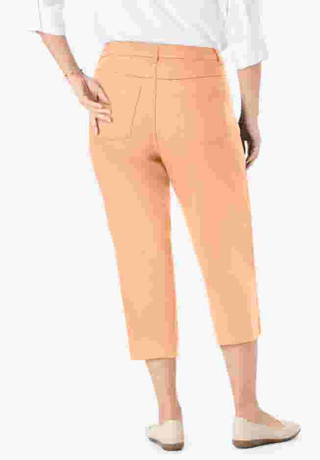 Stretch Denim Five-Pocket Capri Jeans image number 1